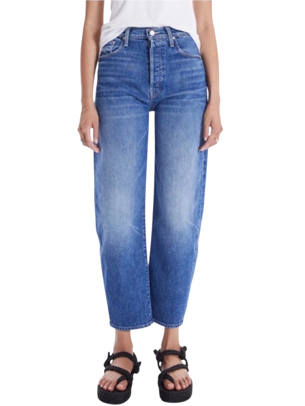 MOTHER SUPERIOR Jeans Curbside Ankle Cowboys Don’t Cry Blue Size 24